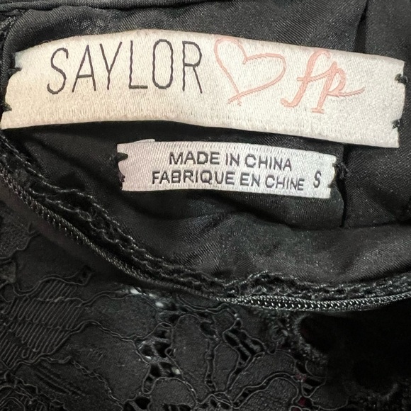 Free People x Saylor Cherie Black Lace Cocktail Mini Dress Women’s Small - Picture 10 of 12